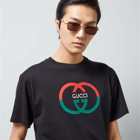 gucci original t-shirt|Cotton jersey printed T.